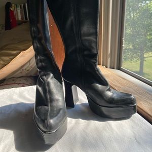 Steve Madden Black Leather Boots
